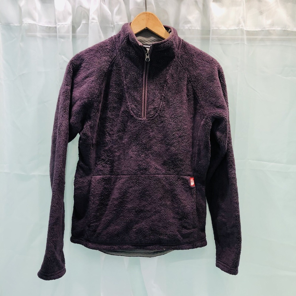 THE NORTH FACE Women's 1/4 zip deep purple fleece pullover jacket size Small